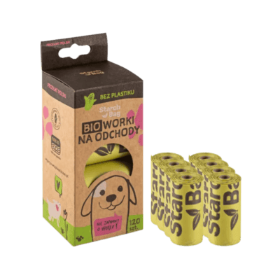 StarchBag BIOworki - Woreczki na psie odchody w 100% kompostowalne, zielone - obrazek 1
