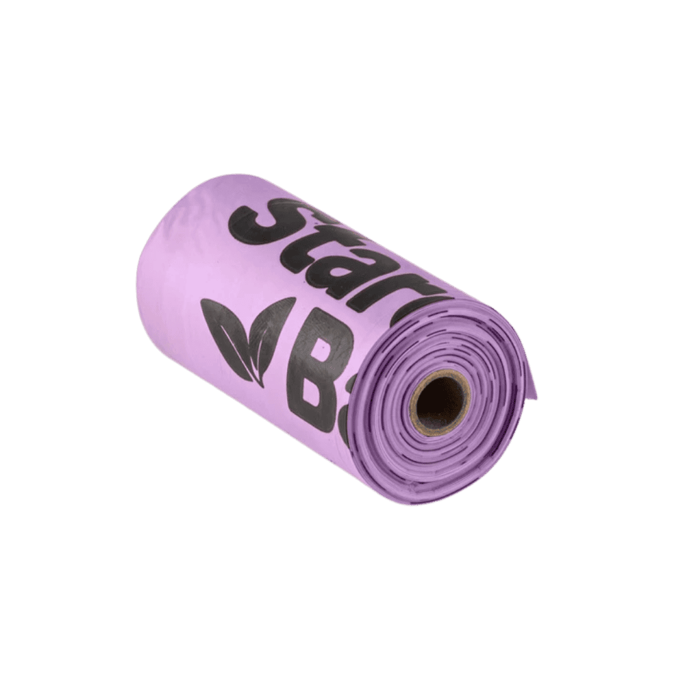 StarchBag BIOworki - Woreczki na psie odchody w 100% kompostowalne, liliowe