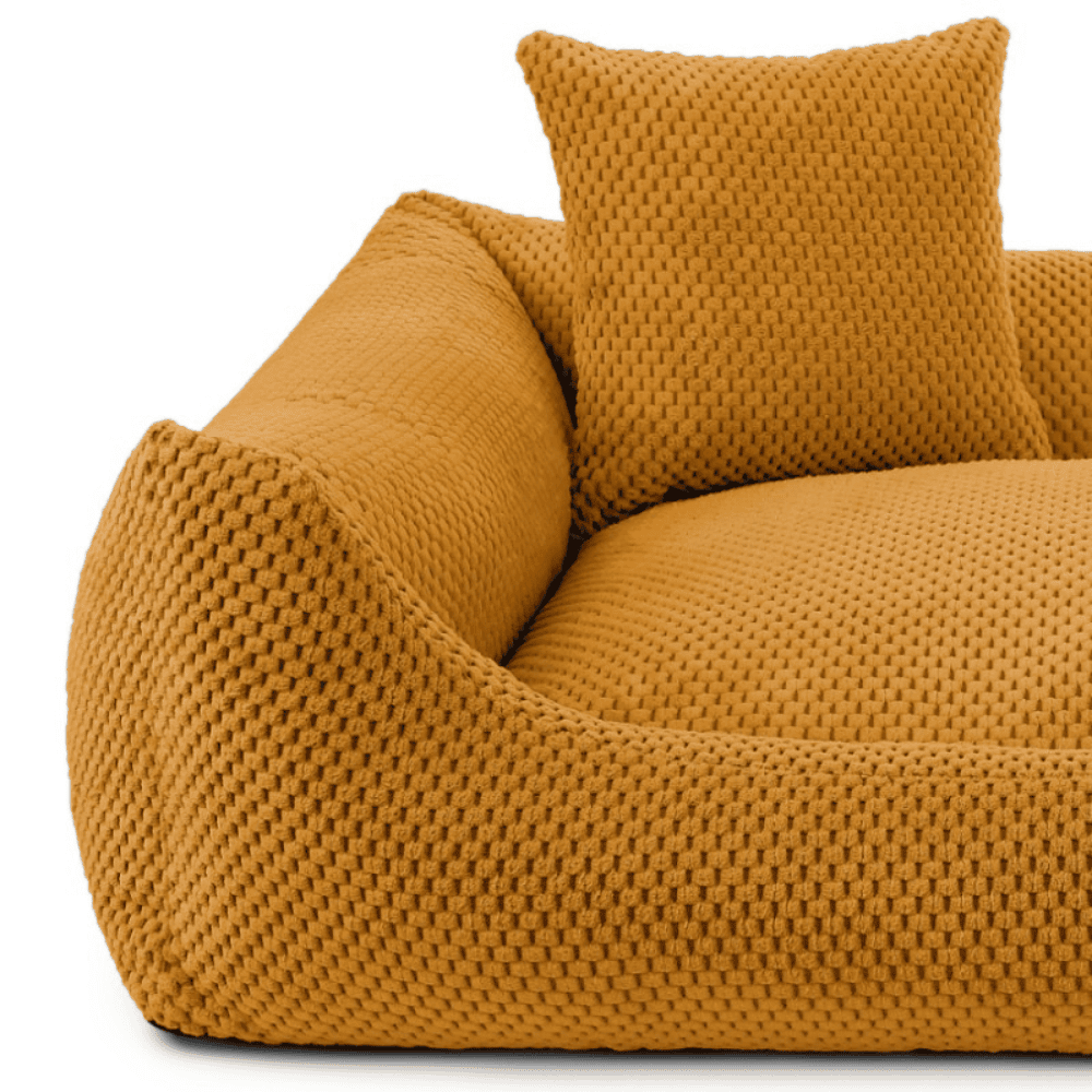 DENZOO Prato Mustard – Ortopedyczne legowisko, kanapa dla psa i kota, musztardowe