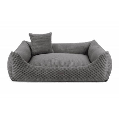 DENZOO Prato Dark Grey – Ortopedyczne legowisko, kanapa dla psa i kota, ciemnoszare - obrazek 1