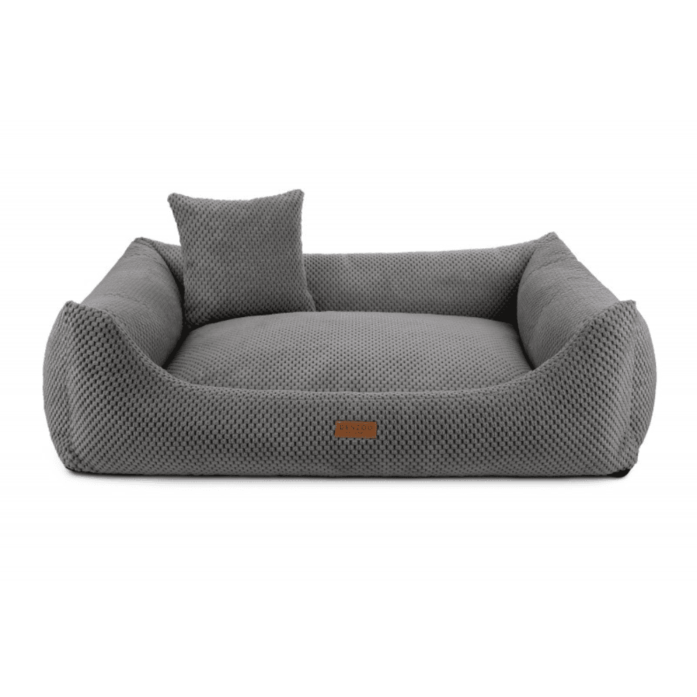 DENZOO Prato Dark Grey – Ortopedyczne legowisko, kanapa dla psa i kota, ciemnoszare