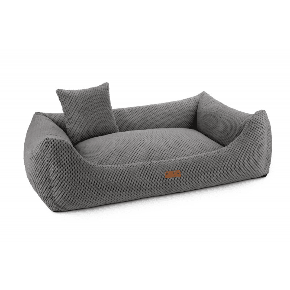 DENZOO Prato Dark Grey – Ortopedyczne legowisko, kanapa dla psa i kota, ciemnoszare