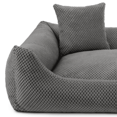 DENZOO Prato Dark Grey – Ortopedyczne legowisko, kanapa dla psa i kota, ciemnoszare - obrazek 4