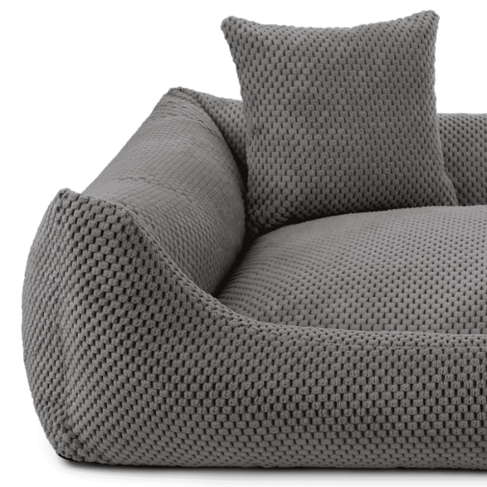 DENZOO Prato Dark Grey – Ortopedyczne legowisko, kanapa dla psa i kota, ciemnoszare