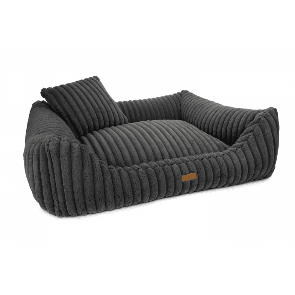DENZOO Palermo Dark Grey – Ortopedyczne legowisko, kanapa dla psa i kota, ciemnoszare