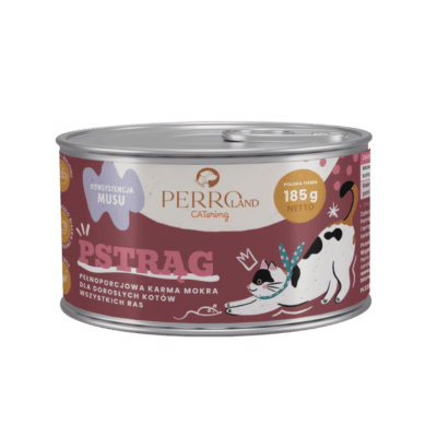 Perro CATering – Monobiałkowa karma mokra dla kota, pstrąg - obrazek 1