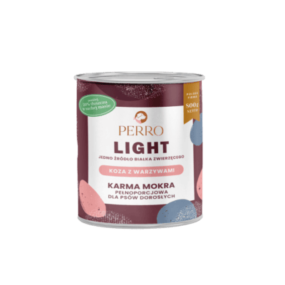 Perro Light – Monobiałkowa karma mokra dla dorosłych psów, koza z warzywami - obrazek 1