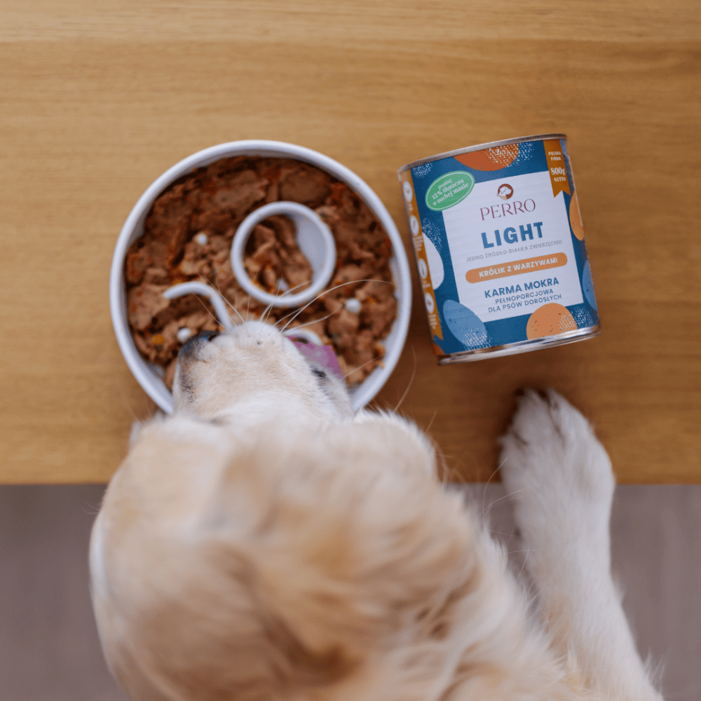 Perro Light – Monobiałkowa karma mokra dla dorosłych psów, królik z warzywami