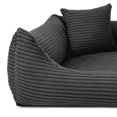 DENZOO Rimini Dark Grey – Legowisko z materacem ortopedycznym, kanapa dla psa i kota, ciemnoszare - obrazek 4