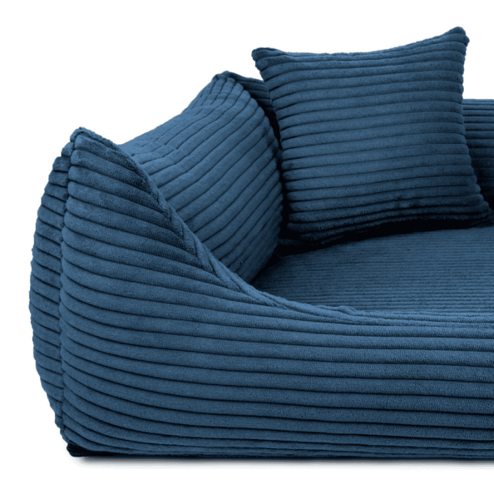 DENZOO Rimini Navy Blue – Legowisko z materacem ortopedycznym, kanapa dla psa i kota, granatowe