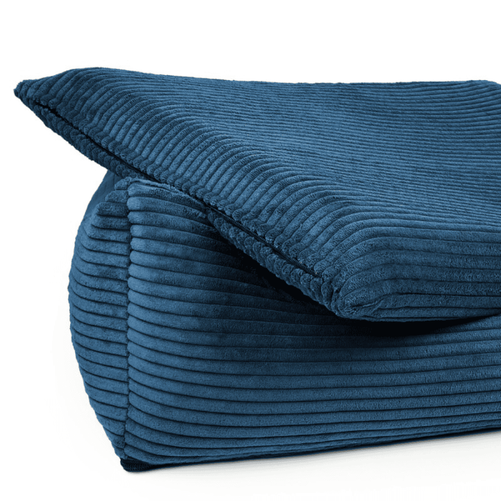 DENZOO Rimini Navy Blue – Legowisko z materacem ortopedycznym, kanapa dla psa i kota, granatowe