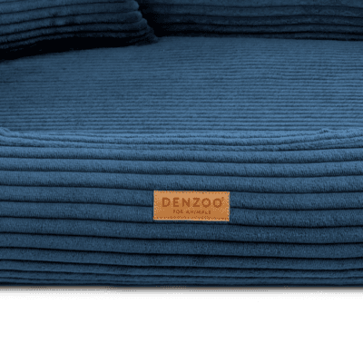 DENZOO Rimini Navy Blue – Legowisko z materacem ortopedycznym, kanapa dla psa i kota, granatowe - obrazek 6