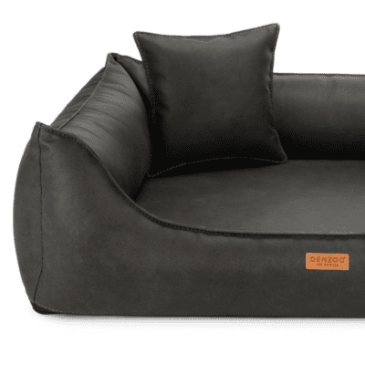 DENZOO Bergamo Dark Grey – Legowisko z materacem ortopedycznym, kanapa dla psa i kota, ciemnoszare - obrazek 4