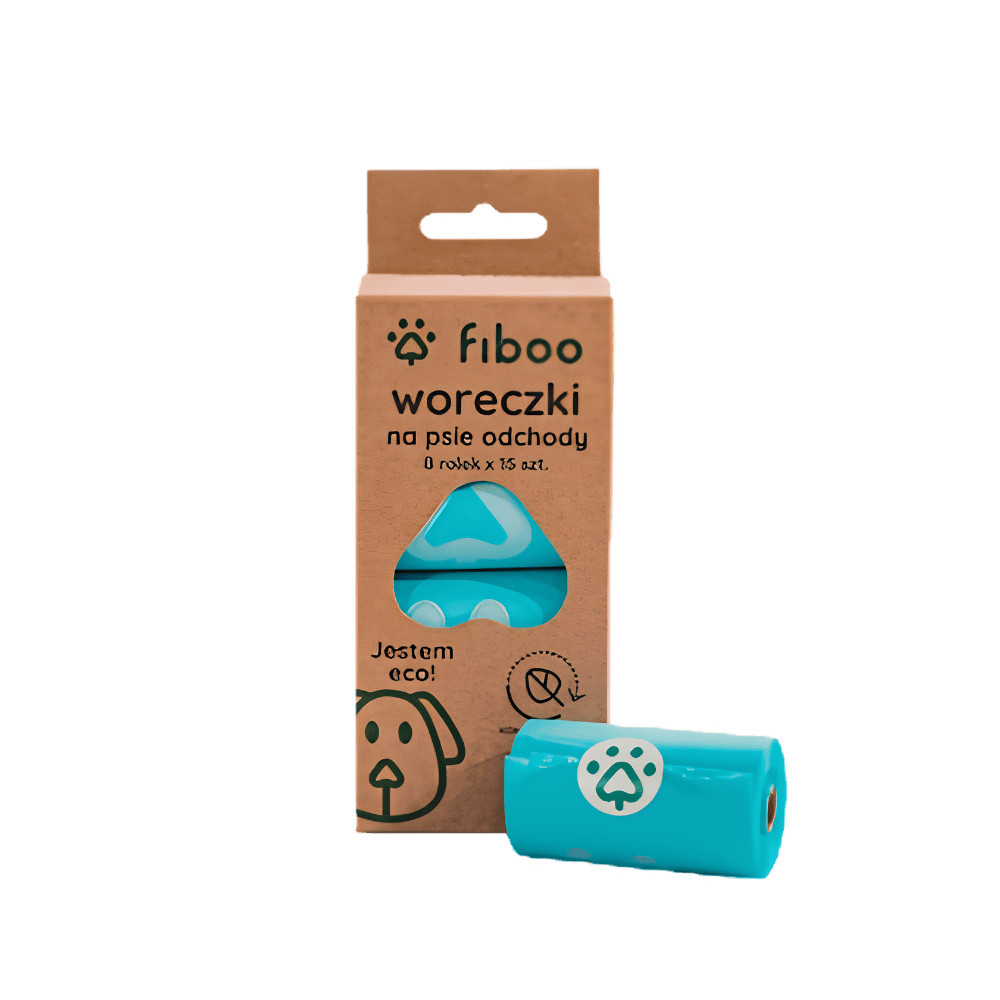 FIBOO - Woreczki na psie odchody w 100% kompostowalne 8 x 15 sztuk