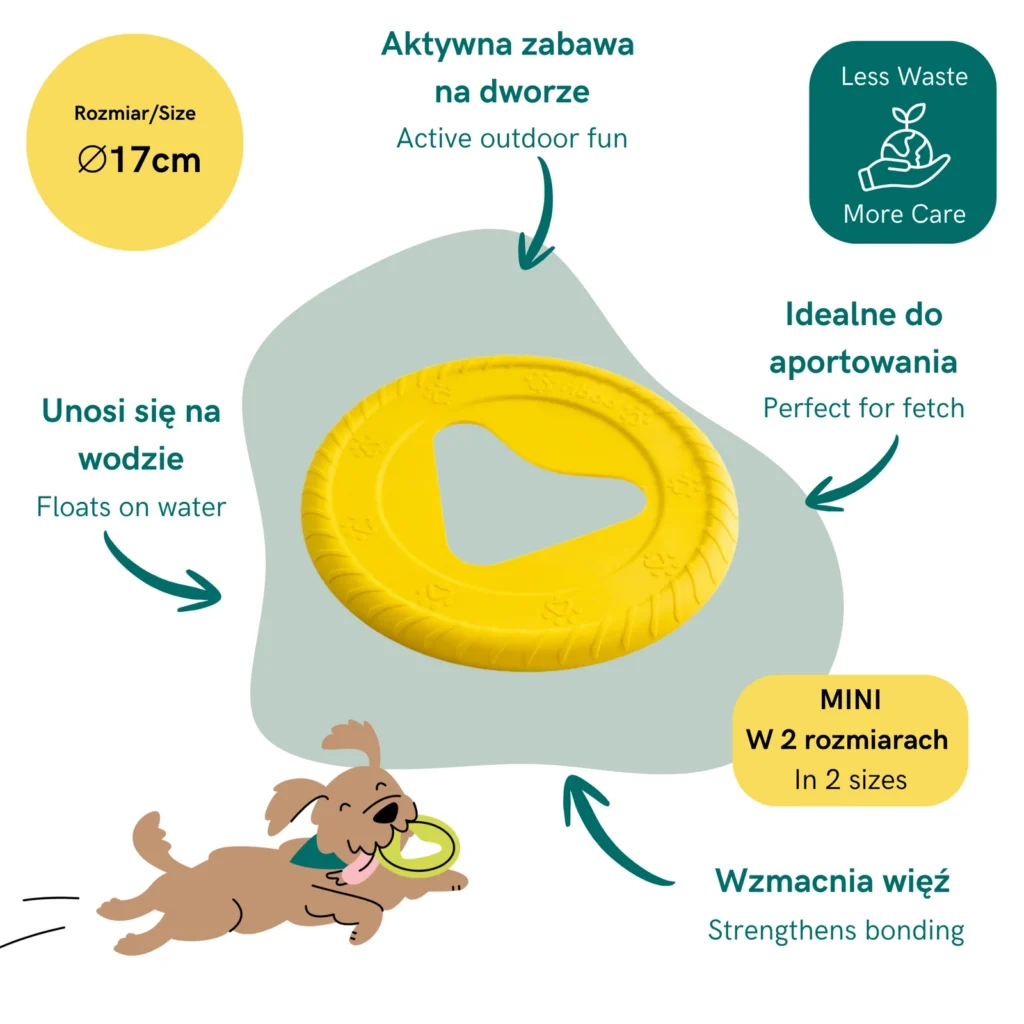 FIBOO Frisboo Mini - Dysk do aportowania dla psa 17cm