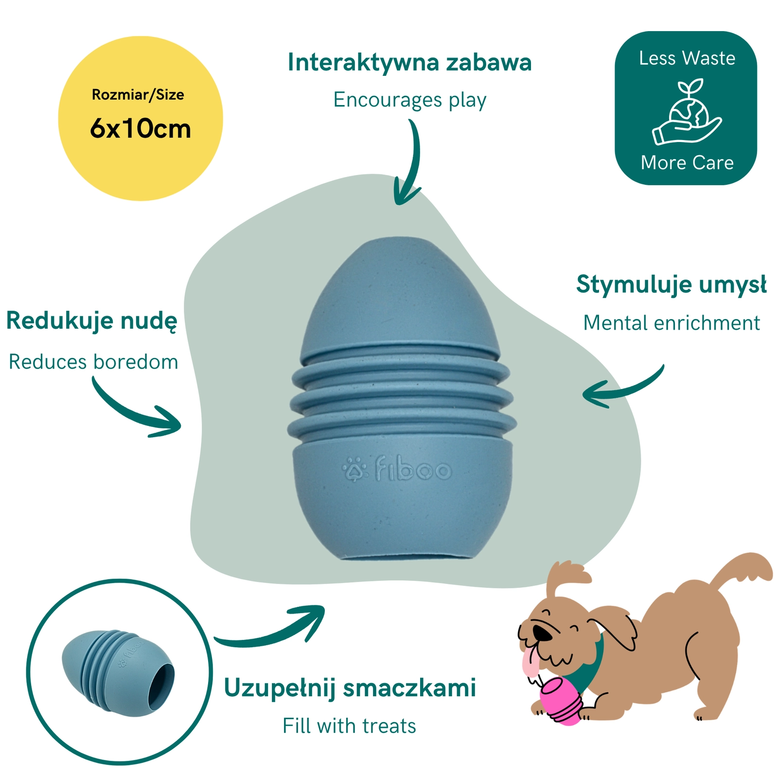 FIBOO Fijoo - Interaktywna zabawka na przysmaki 10cm - obrazek 2
