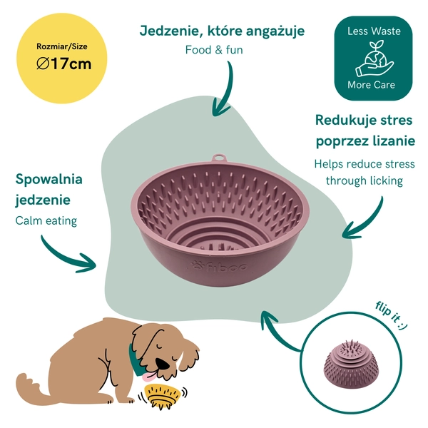 FIBOO Flip Fiboowl - Miska z matą do lizania 2w1 dla psa