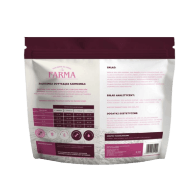 Farma – Karma sucha tłoczona na zimno dla szczeniąt, królik - obrazek 2