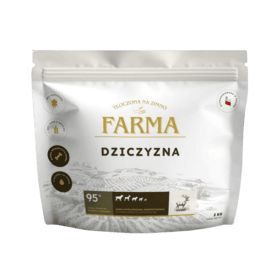 Farma – Karma sucha tłoczona na zimno dla psów dorosłych, dziczyzna - obrazek 1