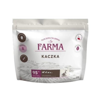 Farma – Karma sucha tłoczona na zimno dla psów dorosłych, kaczka - obrazek 1