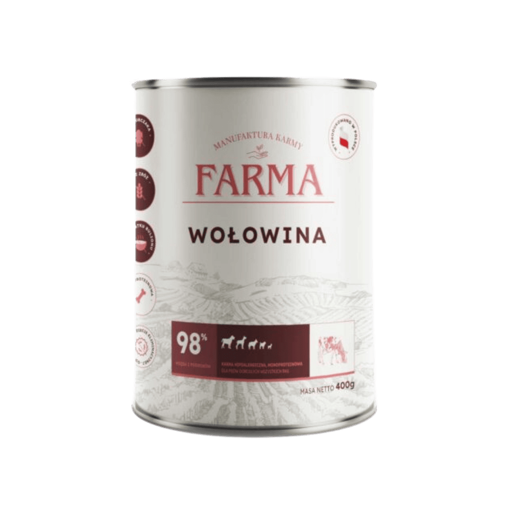 Farma Select – Monobiałkowa karma mokra dla psów, wołowina