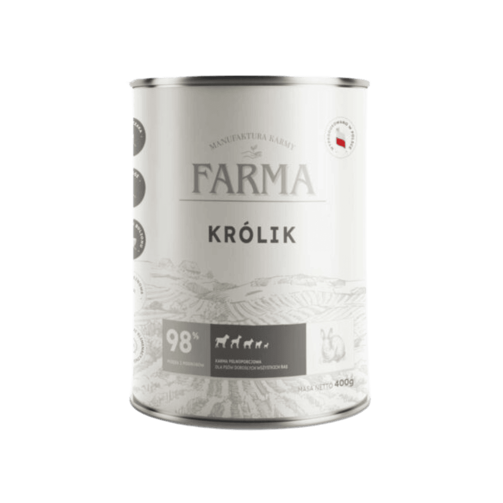 Farma Select – Monobiałkowa karma mokra dla psów, królik