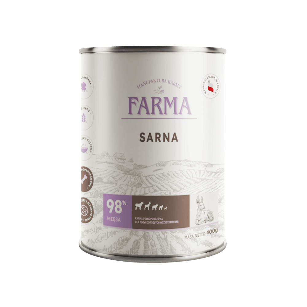 Farma Select – Monobiałkowa karma mokra dla psów, sarna