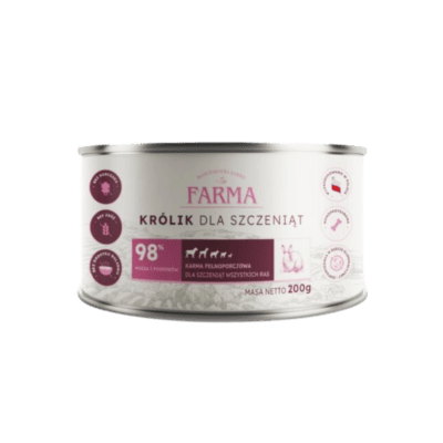 Farma Select – Monobiałkowa karma mokra dla szczeniąt, królik - obrazek 2