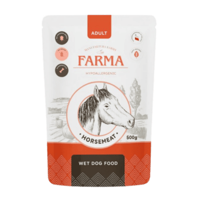 Farma Manufaktura – Karma mokra w saszetce dla psów, konina - obrazek 1