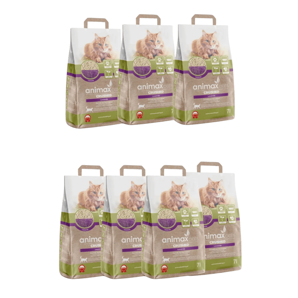 AnimaxKot Kruszon - Naturalny żwirek zbrylający dla kota, lawendowy