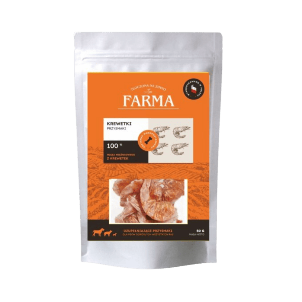 Farma – Przysmaki dla psa, suszone krewetki 50g