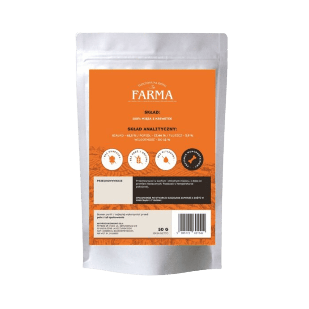Farma – Przysmaki dla psa, suszone krewetki 50g