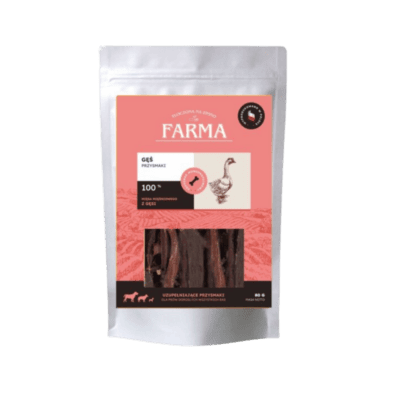 Farma – Przysmaki dla psa, suszone paski z gęsiny 80g - obrazek 1