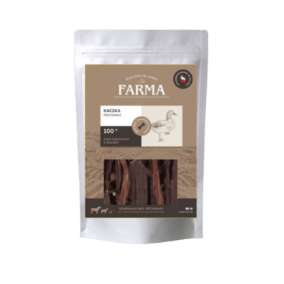 Farma – Przysmaki dla psa, suszone paski z kaczki 80g - obrazek 1