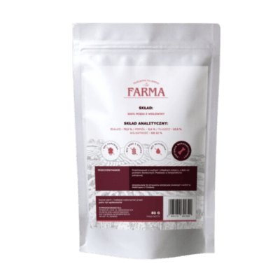 Farma – Przysmaki dla psa, suszone trenerki z wołowiny 80g - obrazek 2