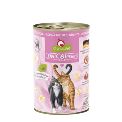 GranataPet DeliCatessen Salmon & Seafood – Karma mokra dla kota, łosoś i owoce morza - obrazek 1