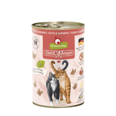 GranataPet DeliCatessen Turkey & Shrimps – Karma mokra dla kota, indyk i krewetki - obrazek 1
