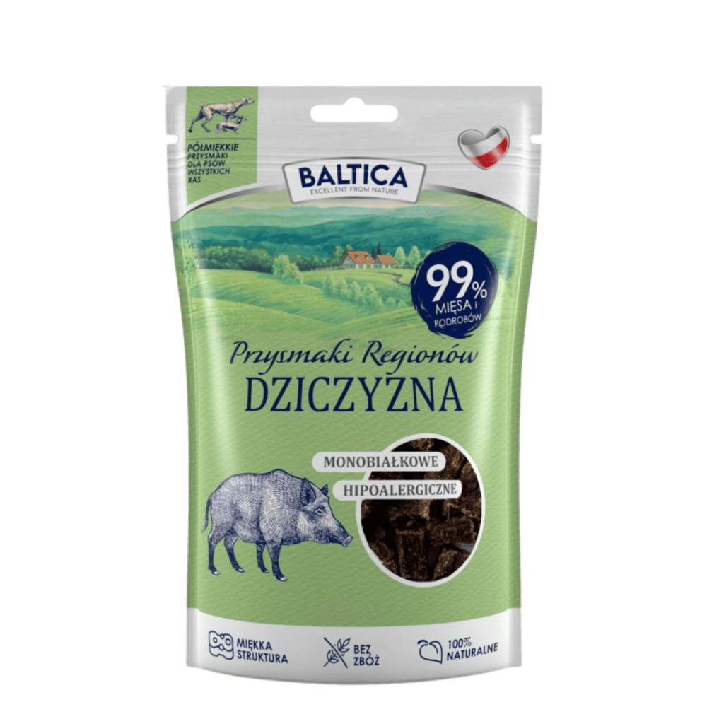 Baltica Przysmaki Regionów – Półmiękkie przysmaki dla psa, dziczyzna 80g