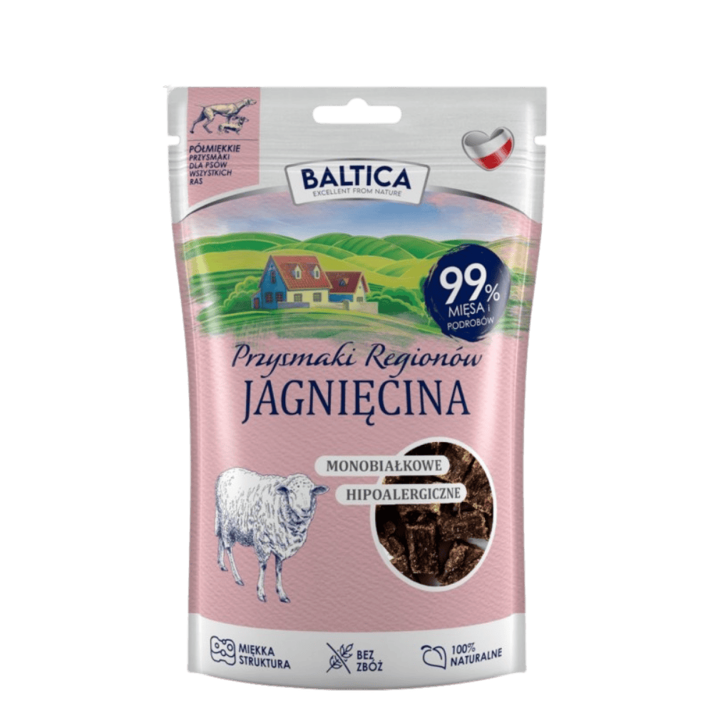Baltica Przysmaki Regionów – Półmiękkie przysmaki dla psa, jagnięcina 80g