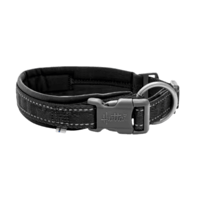 Hurtta Casual Collar Eco Raven - Obroża dla psa, czarna - obrazek 1