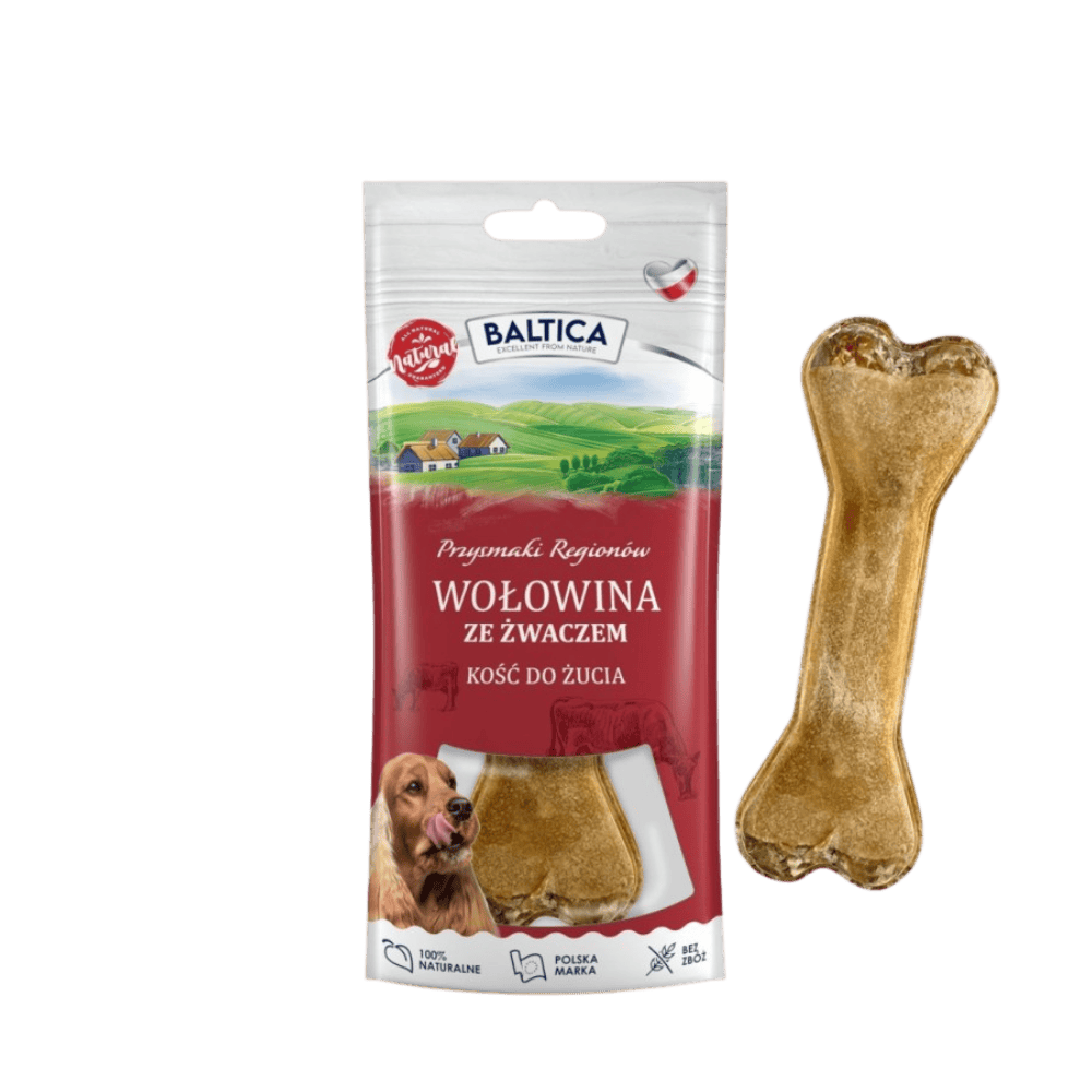 Baltica Przysmaki Regionów – Kość do żucia dla psa, wołowina ze żwaczem