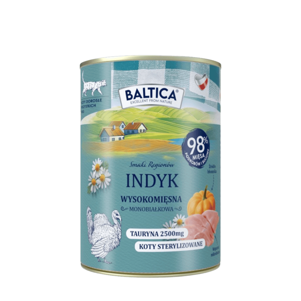 Baltica Smaki Regionów – Monobiałkowa karma mokra dla kota, indyk