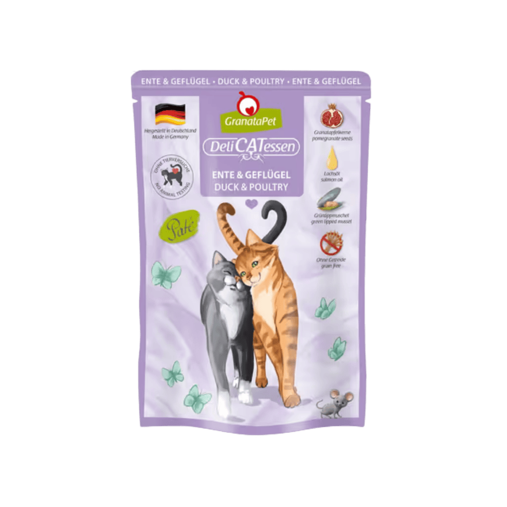 GranataPet DeliCatessen Duck & Poultry – Karma mokra, w saszetce, dla kota, kaczka i drób