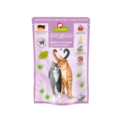 GranataPet DeliCatessen Lamb & Turkey – Karma mokra, w saszetce, dla kota, jagnięcina i indyk - obrazek 1