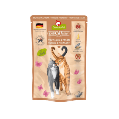 GranataPet DeliCatessen Turkey & Pheasant – Karma mokra, w saszetce, dla kota, indyk i bażant - obrazek 1