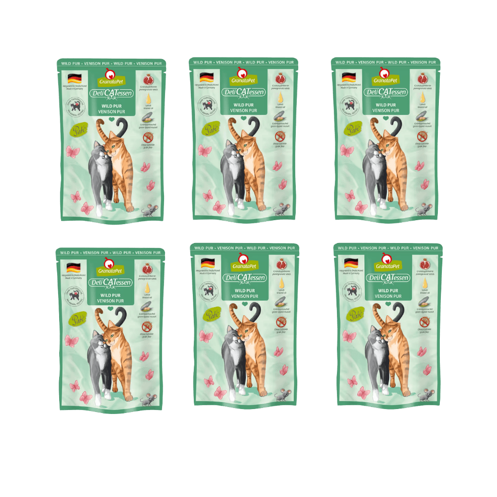 GranataPet DeliCatessen Venison Pur – Karma mokra, w saszetce, dla kota, dziczyzna