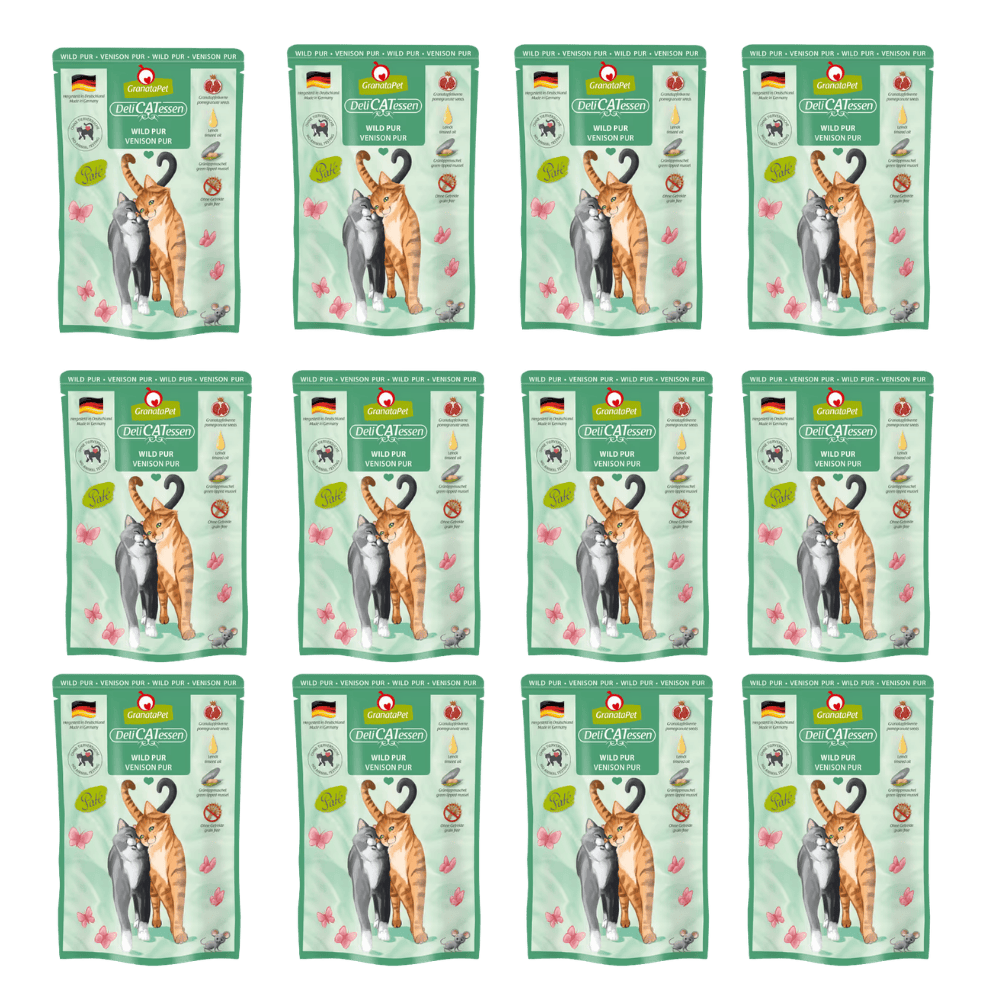 GranataPet DeliCatessen Venison Pur – Karma mokra, w saszetce, dla kota, dziczyzna