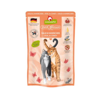 GranataPet DeliCatessen Veal & Coney – Karma mokra dla kota, w saszetce, cielęcina i królik - obrazek 1
