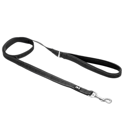 Hurtta Casual Reflective Leash Eco Raven - Smycz spacerowa dla psa, czarna - obrazek 1