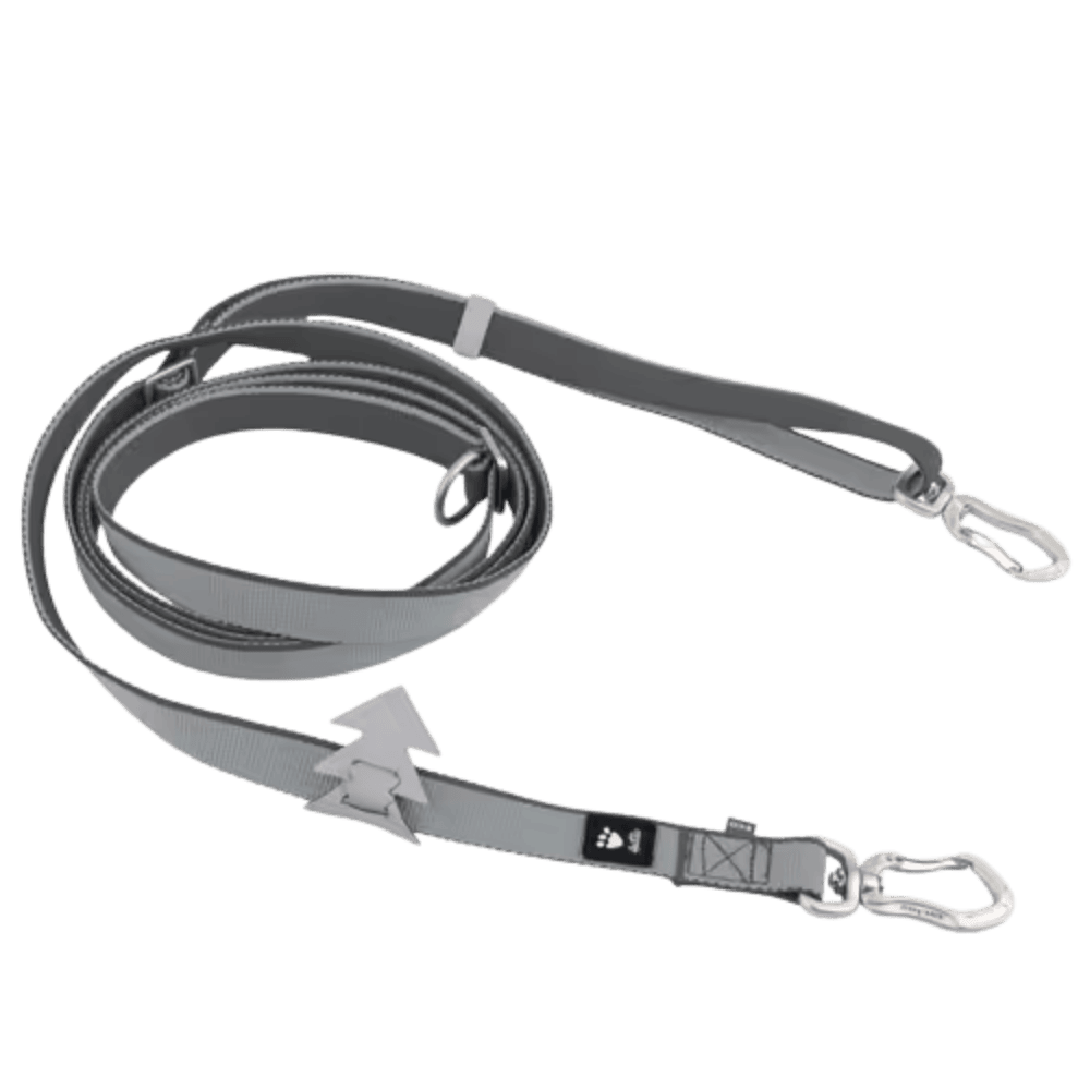 Hurtta Multilong Leash II Blackberry - Przepinana smycz dla psa, szara 3m